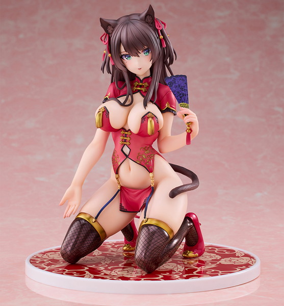 チャイナドレスキャット クロネコ 1/6 完成品フィギュア[Pink・Cat]