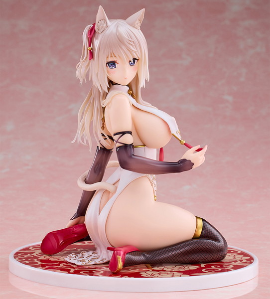 チャイナドレスキャット シロネコ 1/6 完成品フィギュア[Pink・Cat]